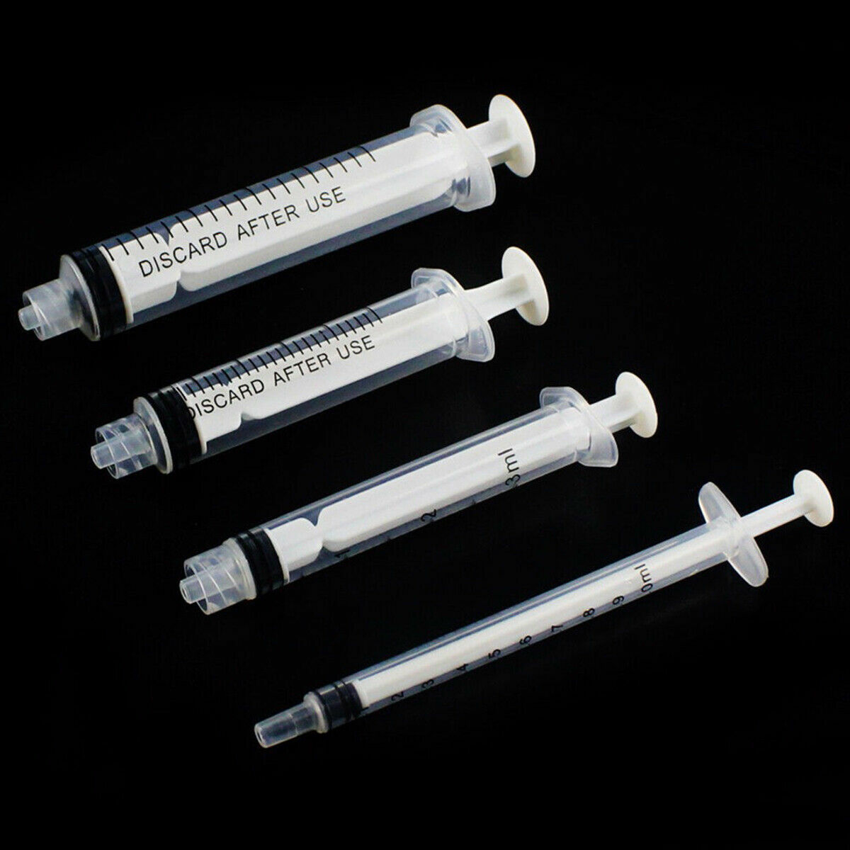 20Pcs Pack 1ml 3ml 5ml 10ml Disposable Work Drum Blunt Tip + Caps 4 Sizes