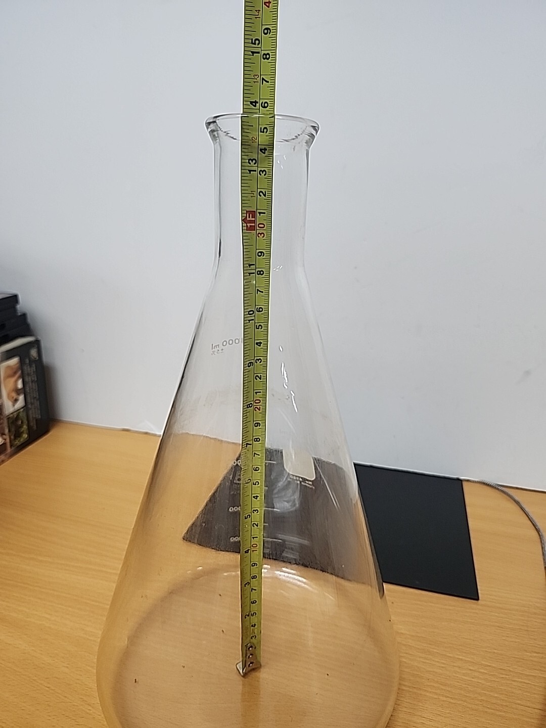 KIMAX Glass Heavy Duty Rim Erlenmeyer Flask #26500 4000ml Made In USA