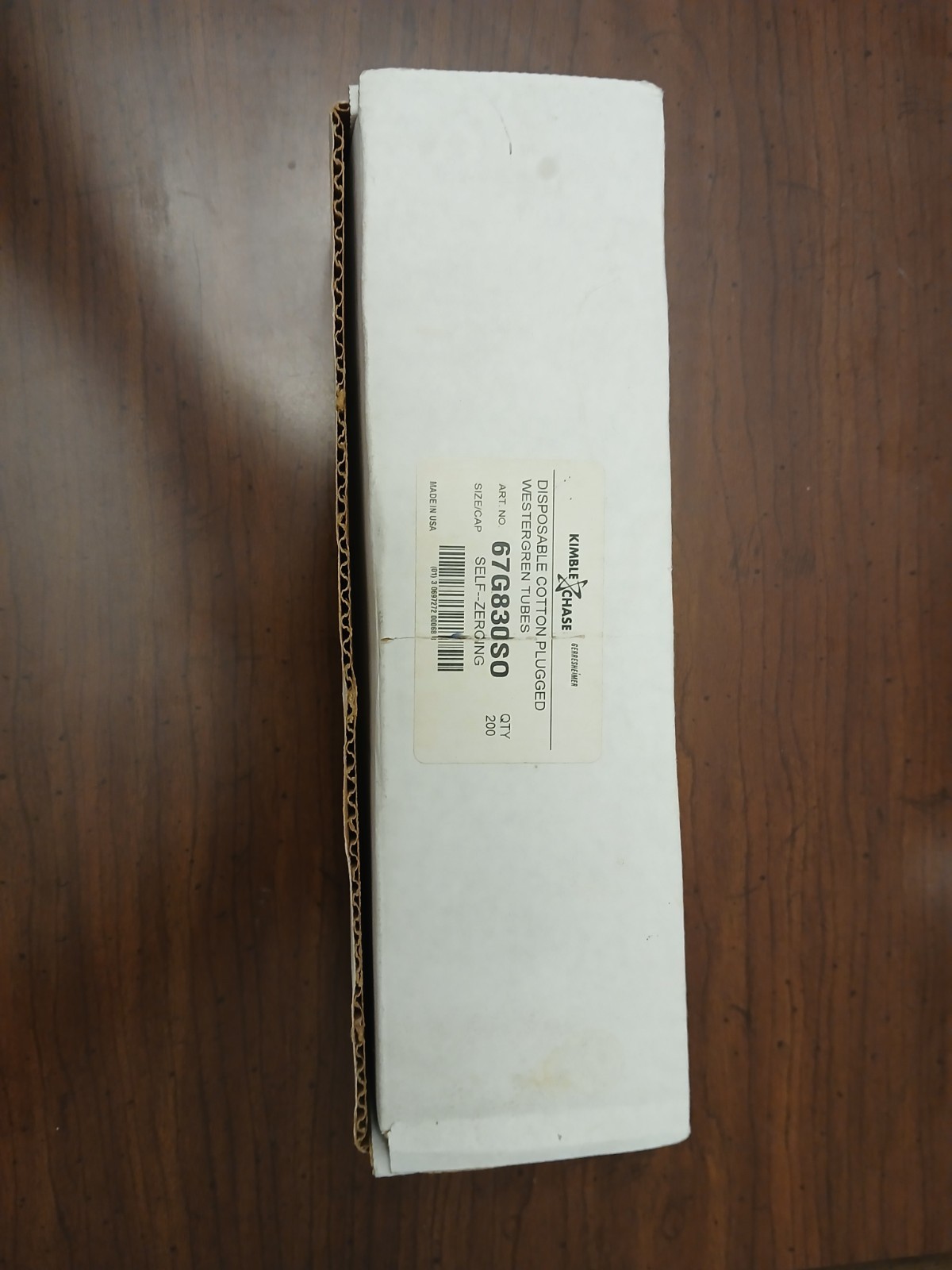 KIMBLE CHASE 67G83SO DISPOSABLE COTTON PLUGGED WESTERGREN TUBES 190 Tubes