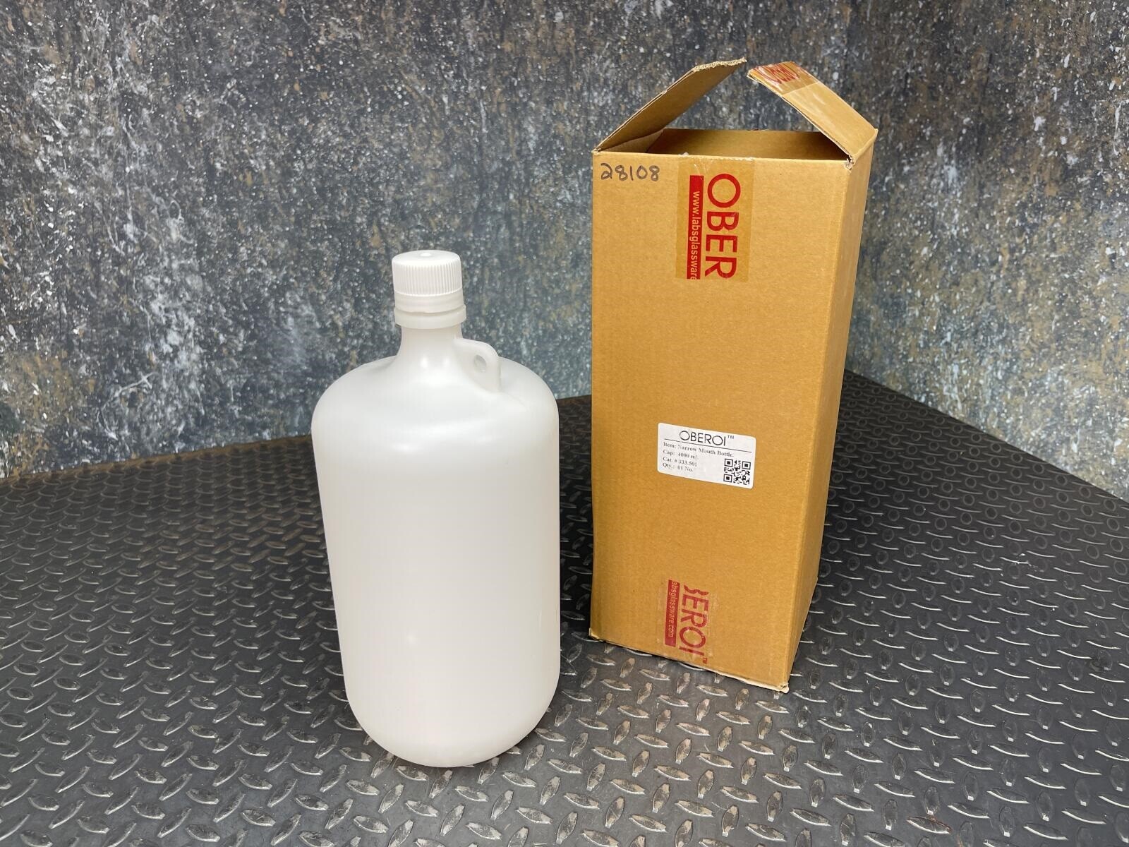 Polylab Narrow Mouth Bottle – 4000ml / 1 Gallon – HDPE