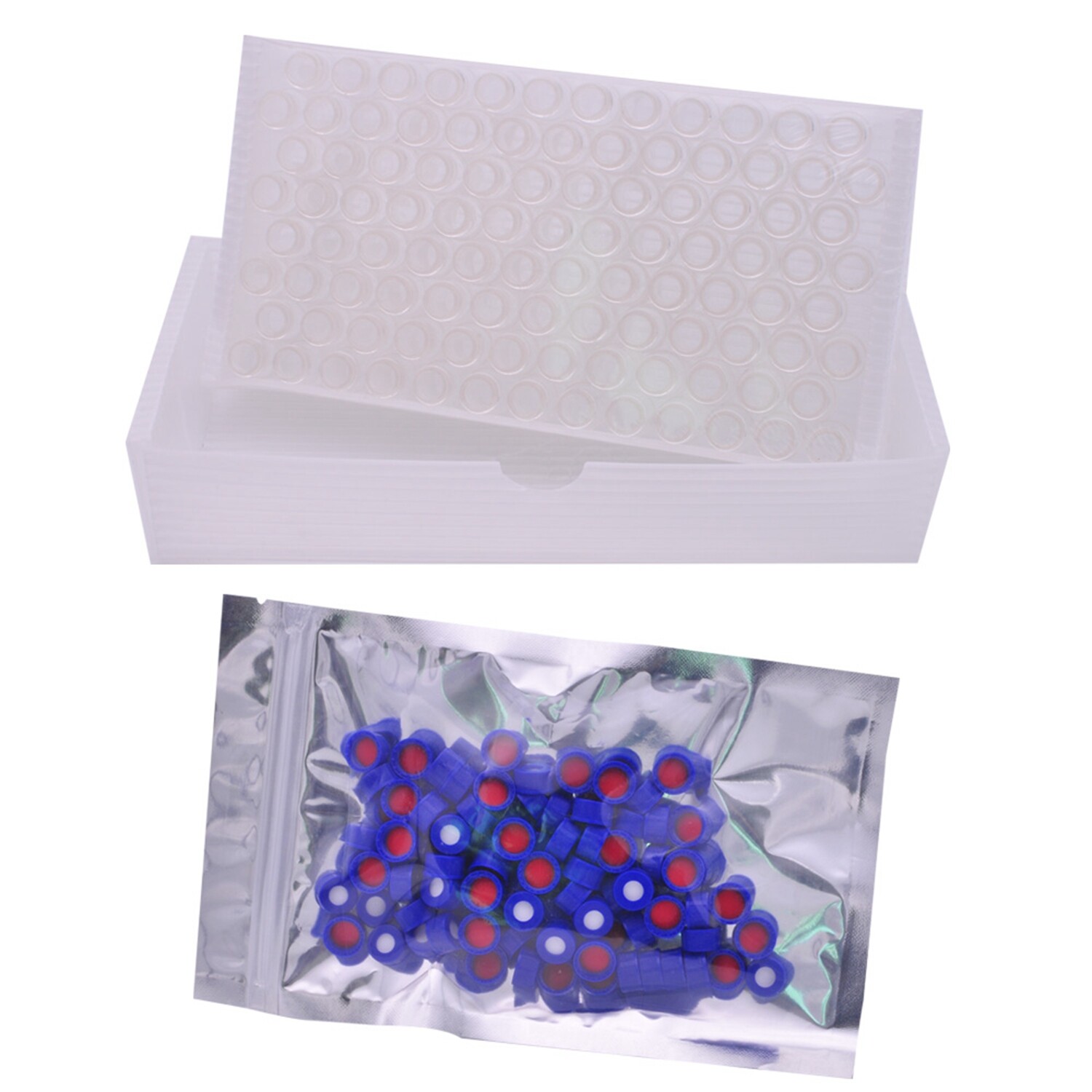 1000PCS 2ml Amber/Clear Sample Vials+Caps Screw Thread Top HPLC GC Glass Bottle