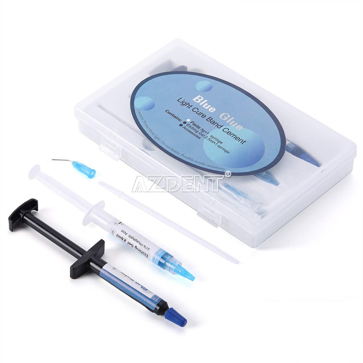 Dentex Dental Light Cure Orthodontic Adhesive Composite Resin Kit Blue Glue