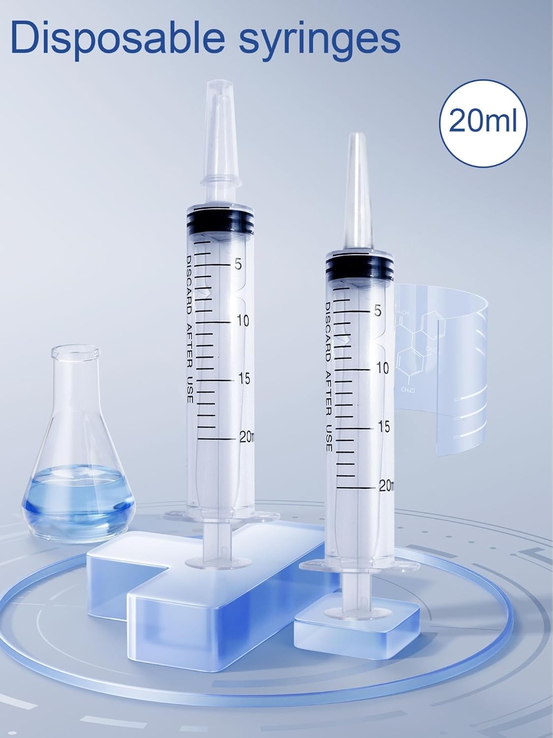 20ml Plastic Syringe 5 Pack, Measuring Tools, Oral, Scientific