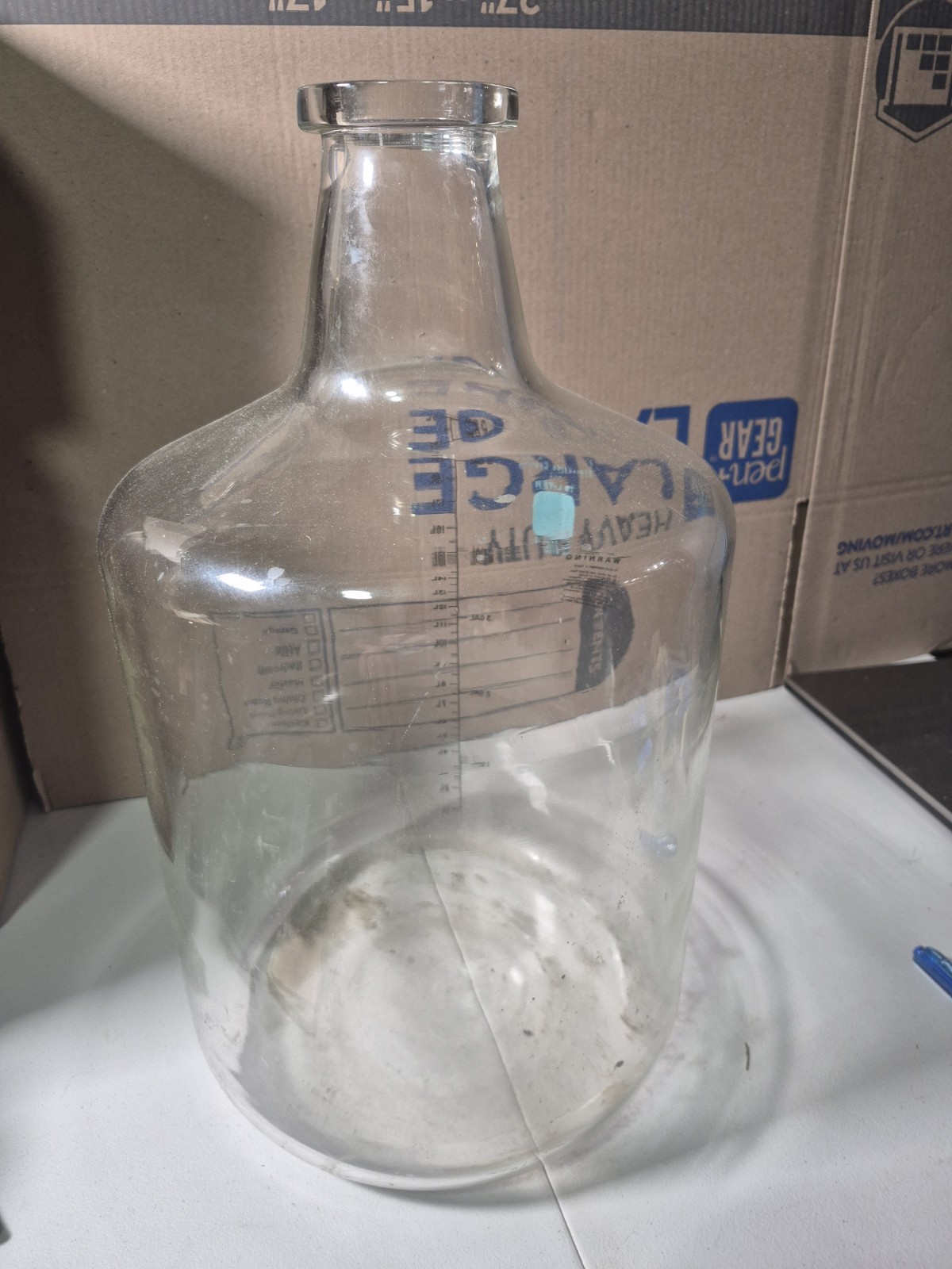 Corning Solution Bottle Pyrex Plus Coated 19 Liter With Tooled Neck No 61596-19