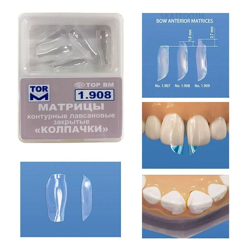 Dental Proximal Anterior Strips Polyester Matrix Bands Clear Matrices Anterior