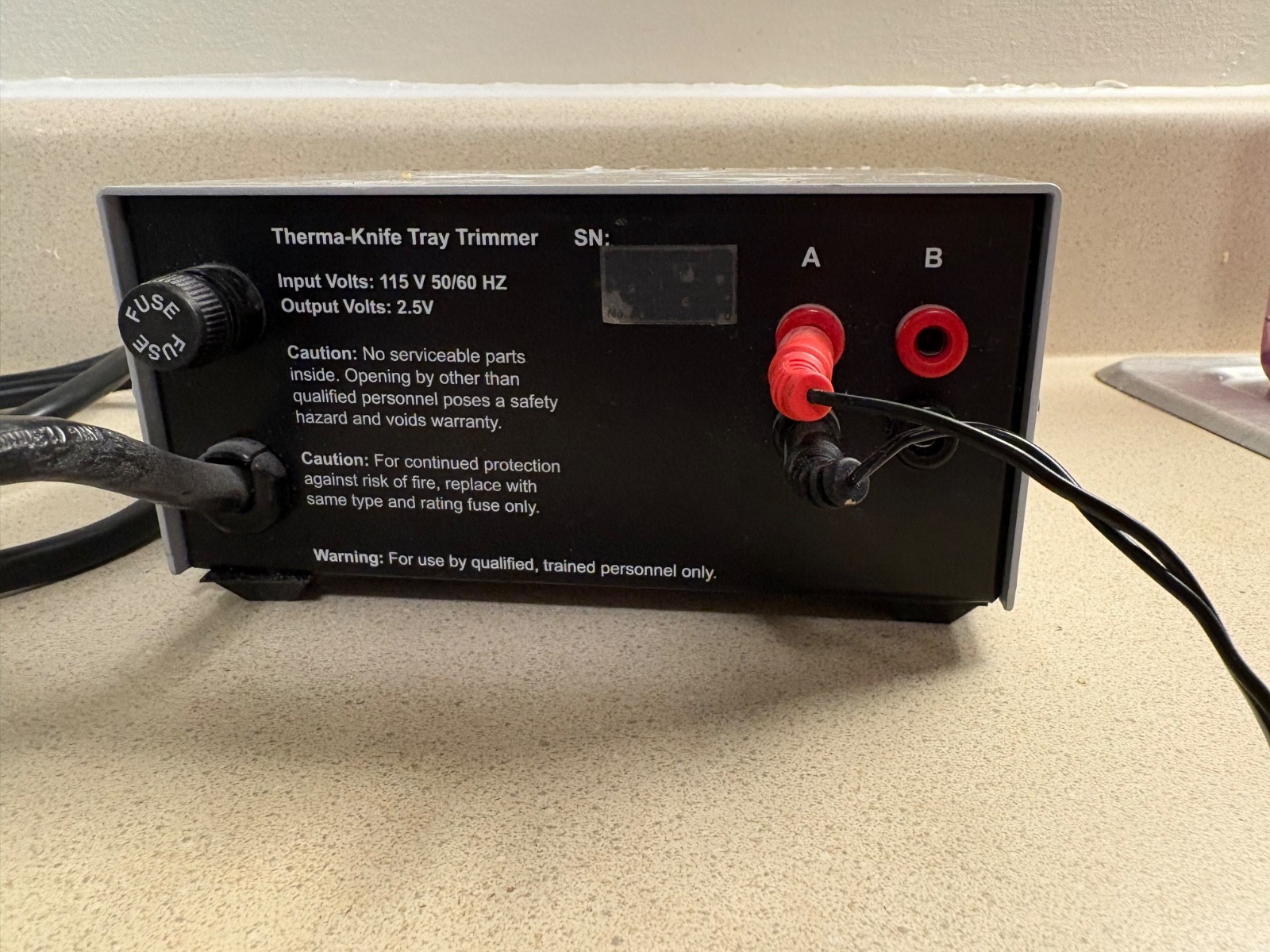 Buffalo ThermaKnife Tray Trimmer Full Unit 150V input 2.5V output