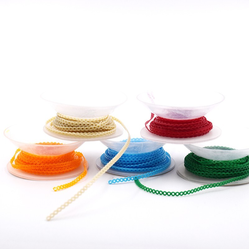 Dental Orthodontic Elastic Ultra Power Chain Long/Short/Continuous 44 Color