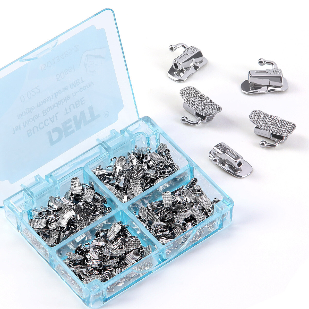 Dental Orthodontic Buccal Tubes 1st 2nd Molar Roth/MBT 022 018 Bondable Non-Conv