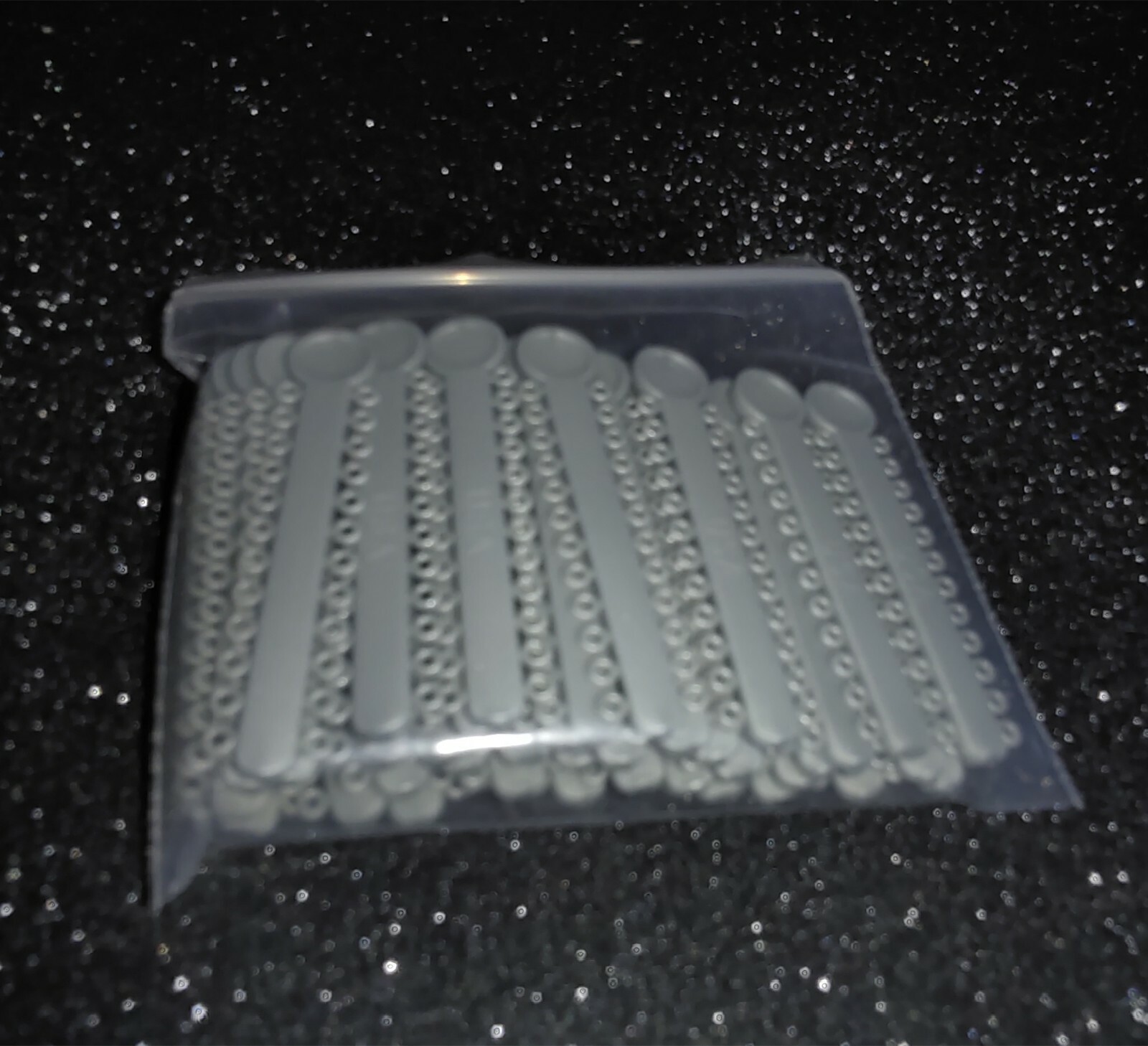 2 Packs Dental Gray Elastic Ligature Ties Rubber Bands Sliver Grey 1008Pcs/Pack