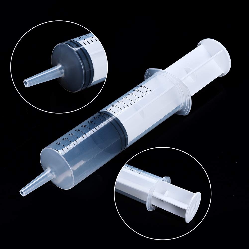 150ml Syringe with Tip Adapter, Large Plastic Individually Packaged…