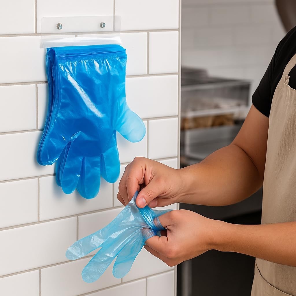 Thick Oil-Resistant Food Contact Grade 1000pcs/Pack Ab Cuff PE Disposable Gloves