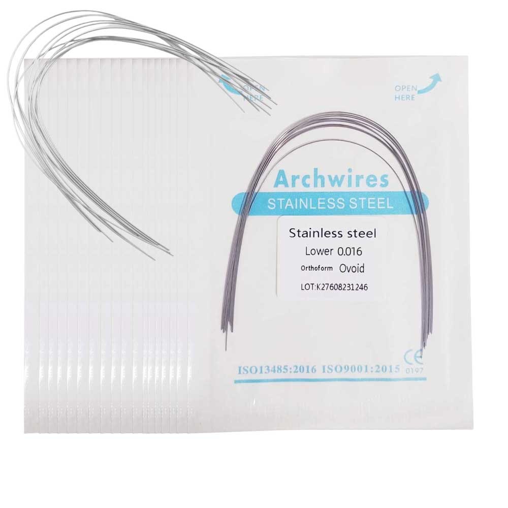 10pcs/pack Dental Orthodontic Stainless Steel Round Arch Wire Ovoid Form