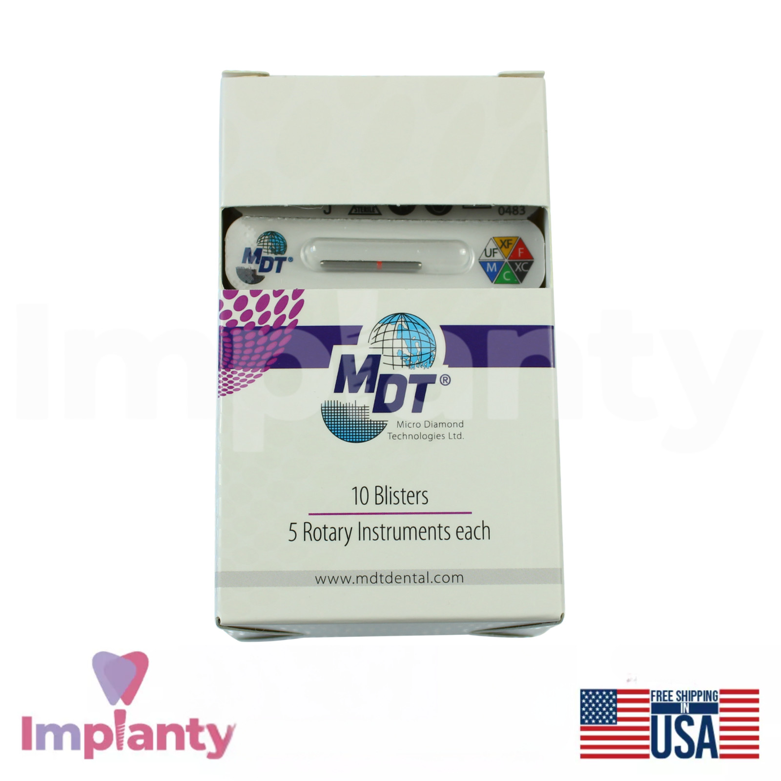 MDT Dental Flat End Cutting FG Diamond Burs 179R Surface Shaping Refine Margins