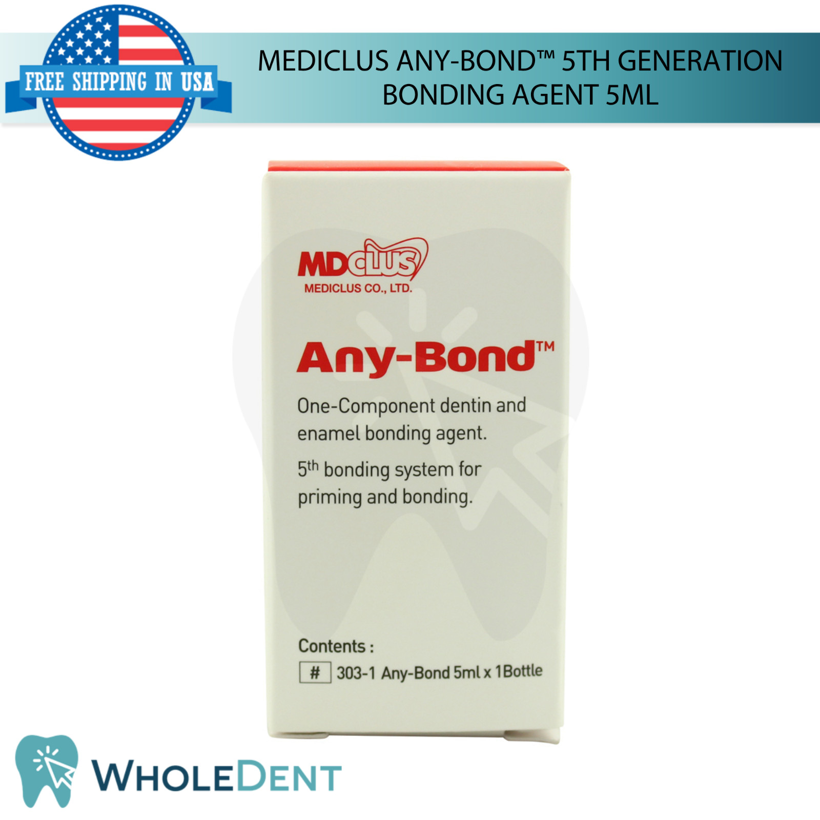 Dental Any-Bond™ 5th Gen Bonding Agent 5ml Light Cure One Step Application