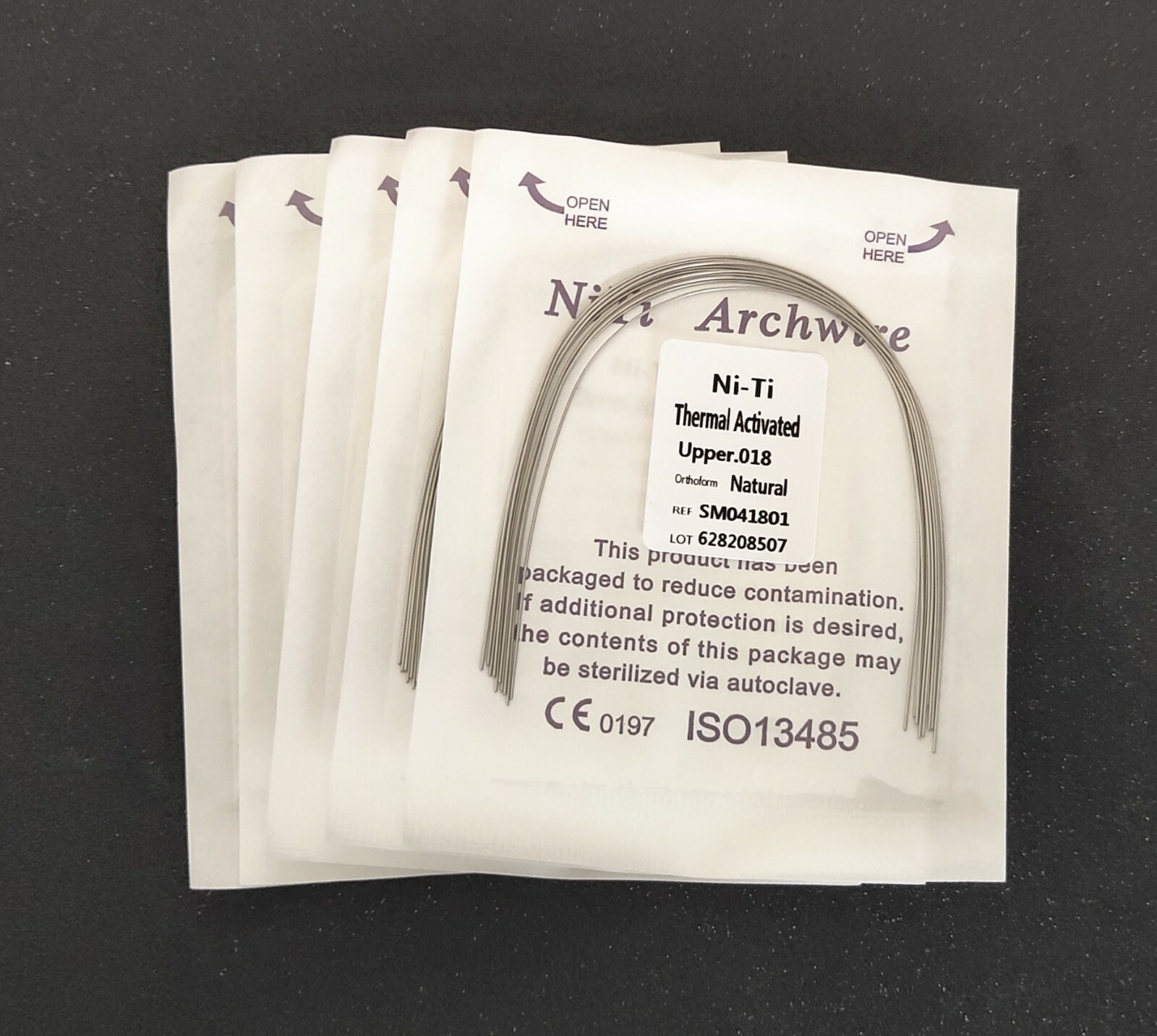 200Packs Dental Thermal Activated Niti Round Arch Wires Nature Form 10pcs/pack