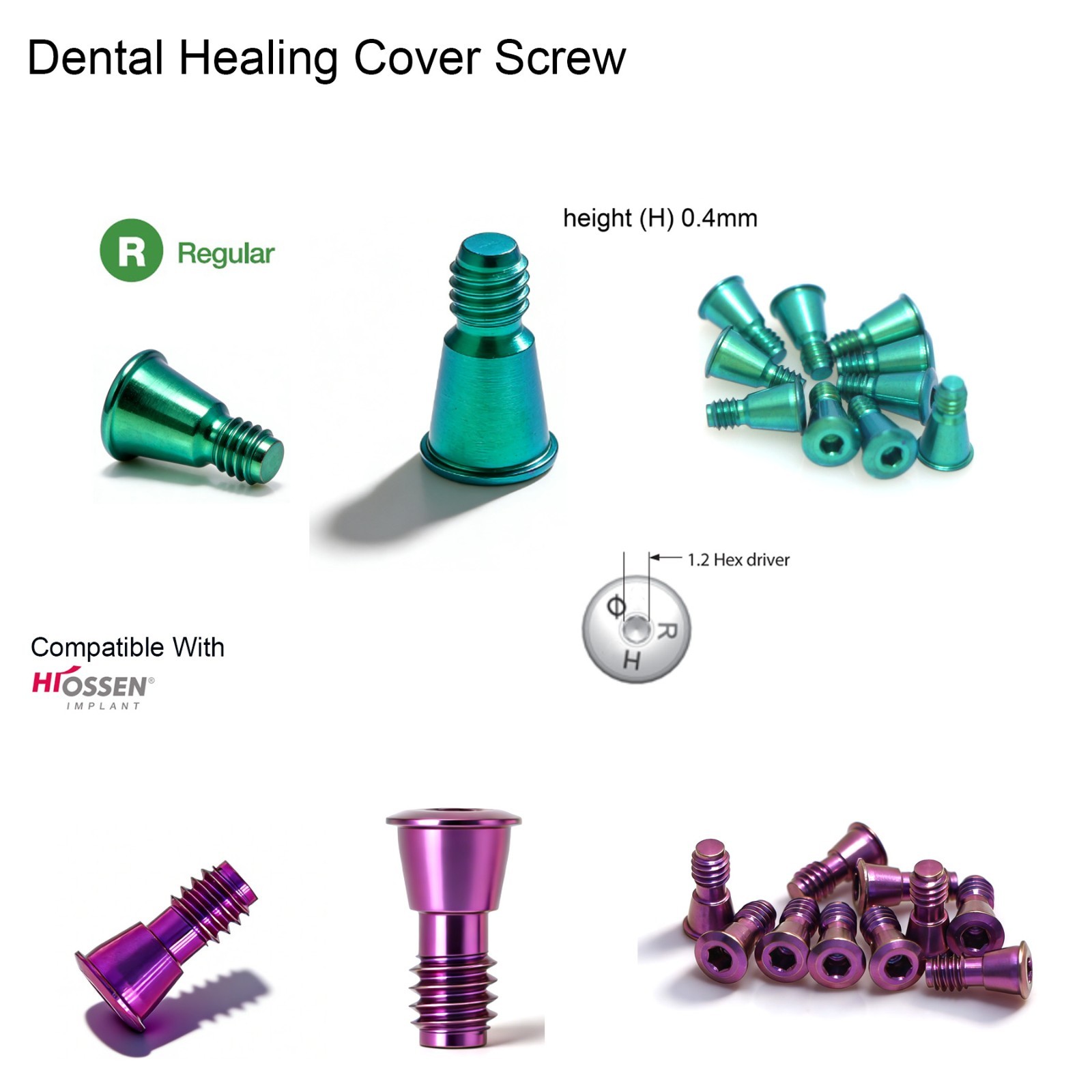 US Mini Regular Hex Platform Dental Healing Abutment Fits Osstem TS Hiossen ET
