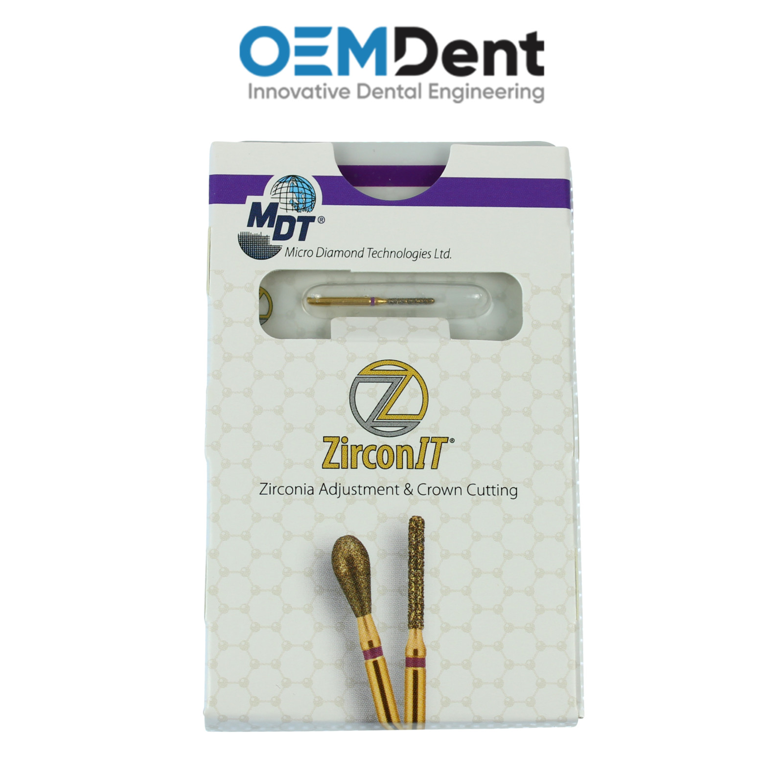 MDT FG ZirconIT Round End Cylinder Z141 ADJ Diamond Burs Ceramic Restorations