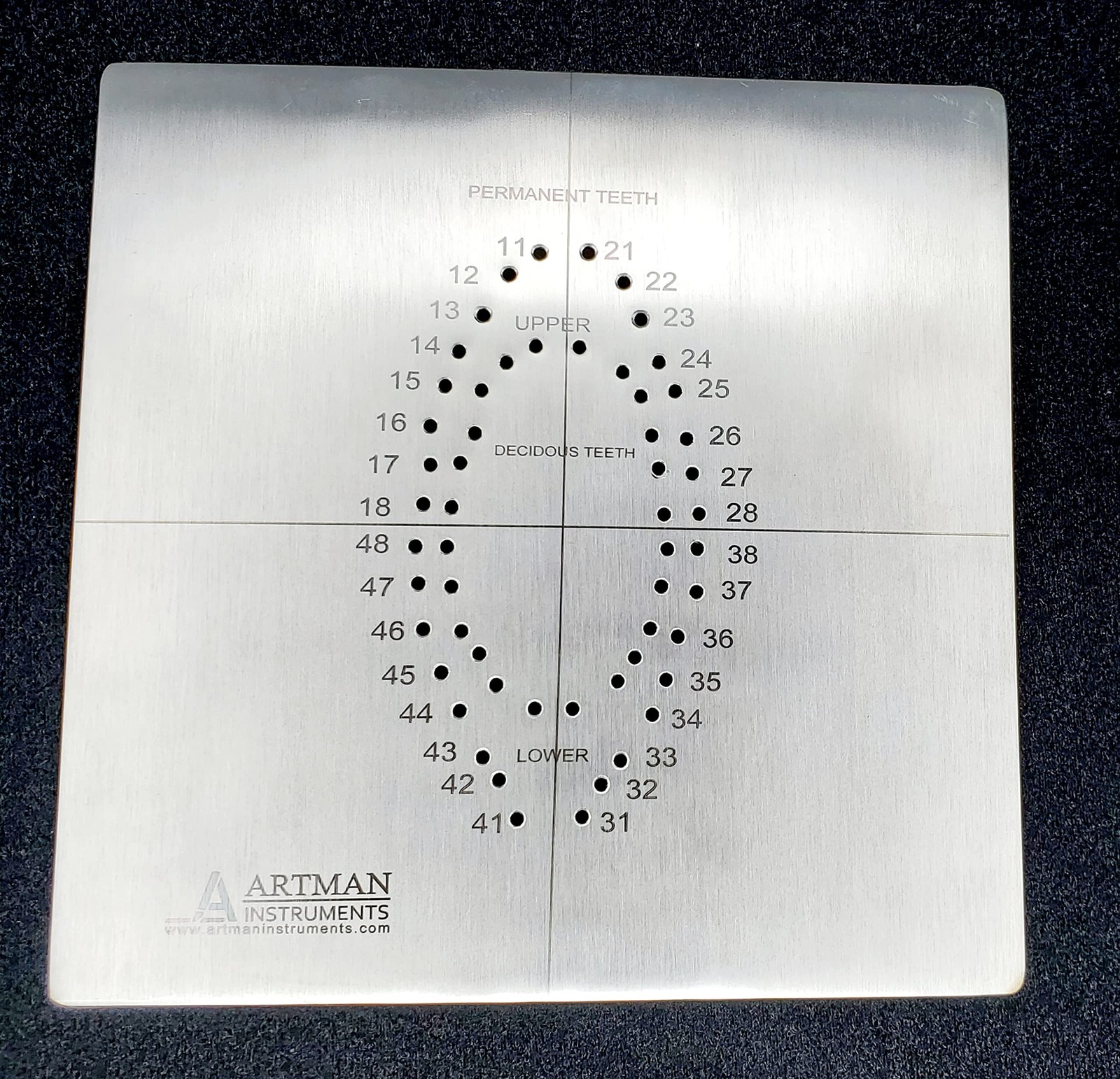 ARTMAN INSTRUMENTS Rubber Dam Template for Hole Punching – Dental Punch…