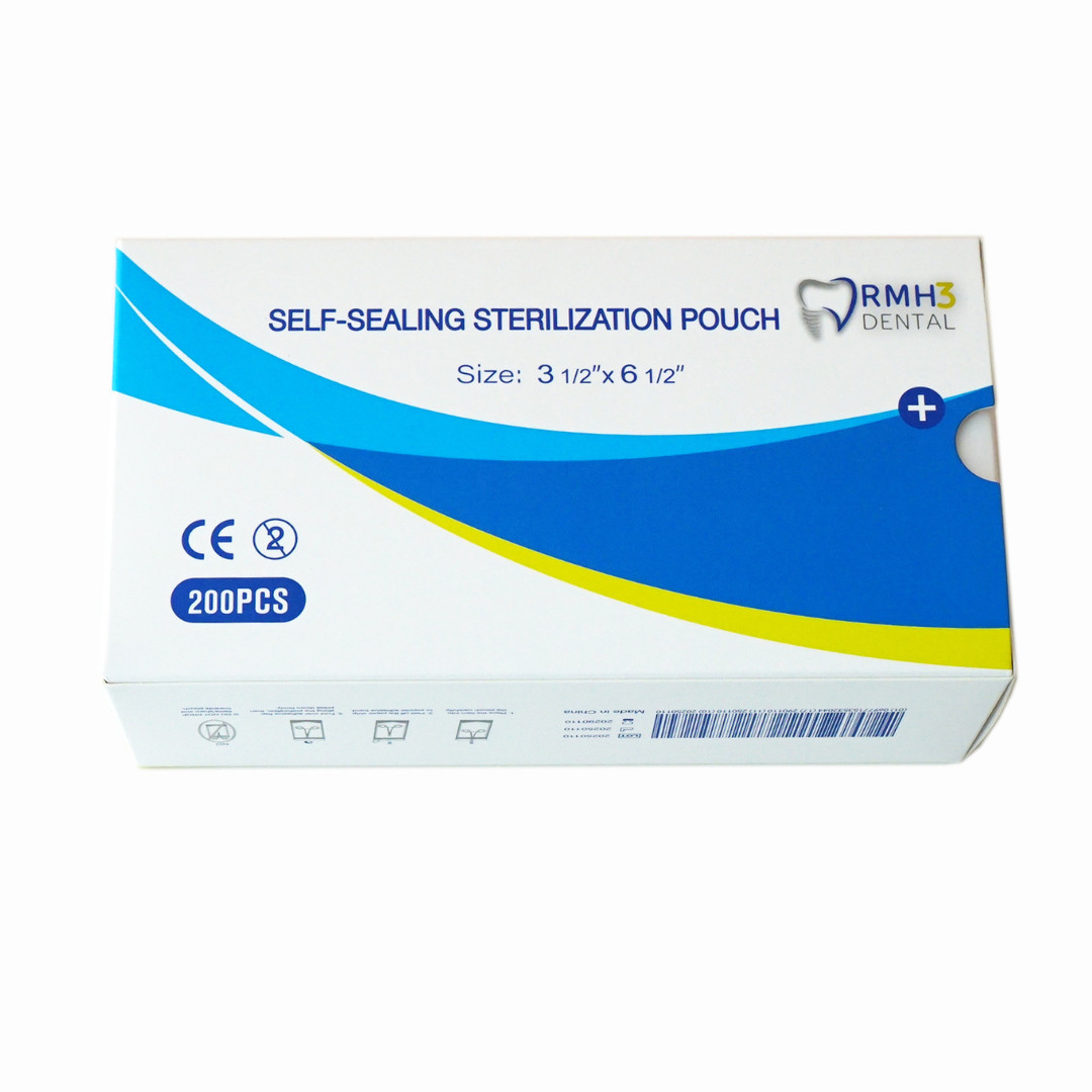 RMH3 Dental 3-1/2″x7-2/3″ (3.5″ x 6.5″) Self-Sealing Sterilization Pouch, 200/Bx