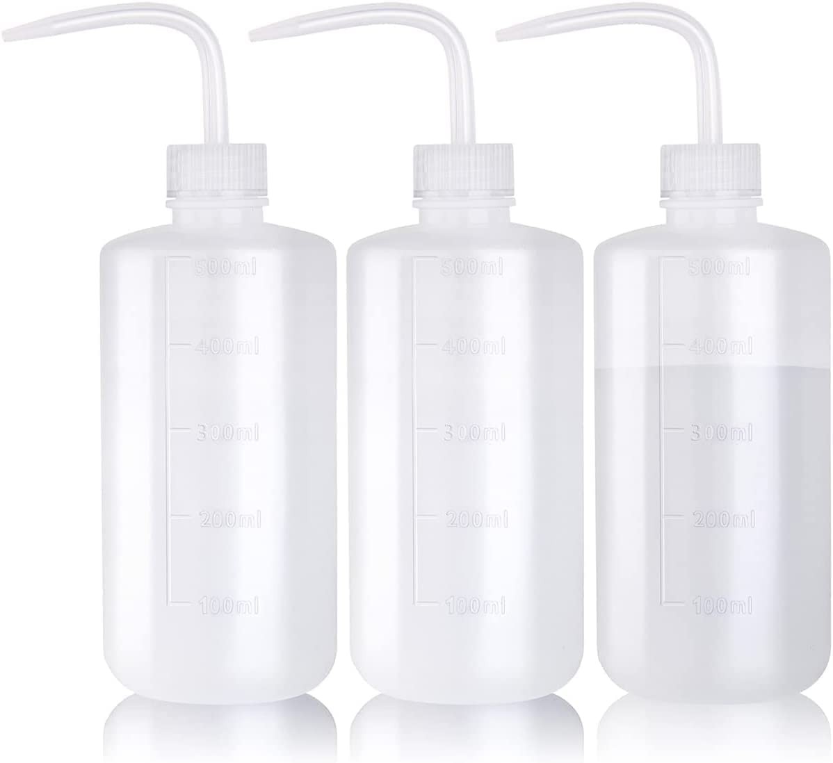 Melphoe Tattoo Wash Bottle Squeeze 3Pcs 500ml Squirt 3*500ml, White