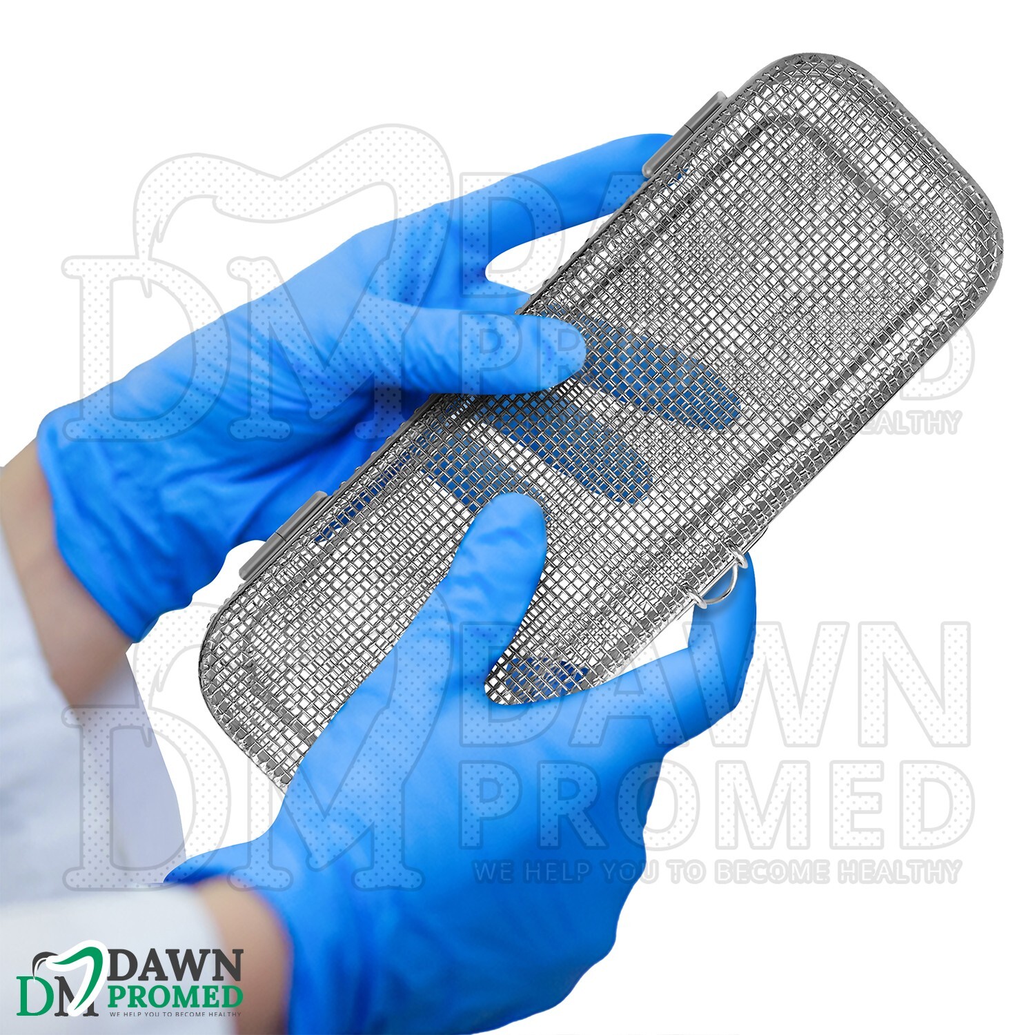 Sterilization Cassette Tray 9.25″ x 3″ Perforated Mesh Box Stainless German Gr