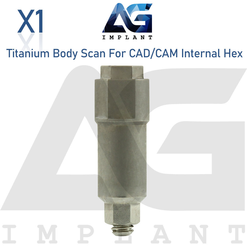 Titanium Scan Body For CAD/CAM Library 10mm Lab Dental Int Hex 2.42mm