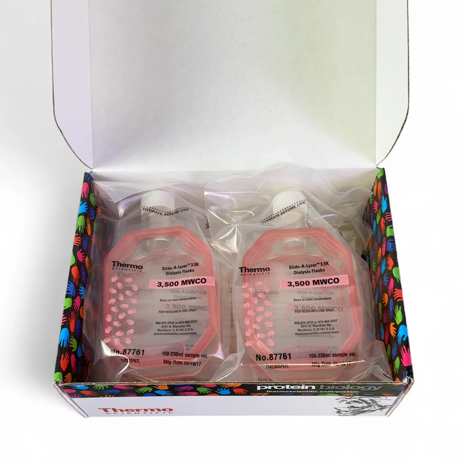 Thermo Scientific 87761 Slide-A-Lyzer Dialysis Flask Lot 3.5K MWCO 230mL NO FD