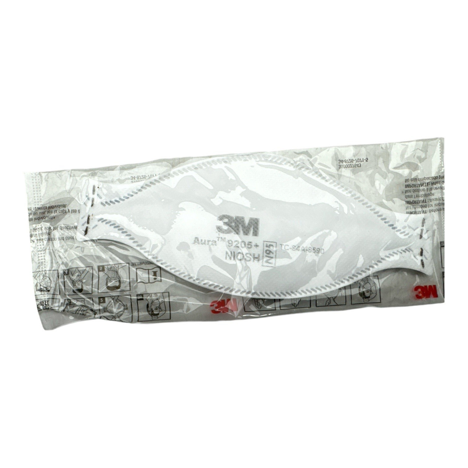 3M Aura 9205+ N95 NIOSH Approved individually sealed Masks Lot of 180