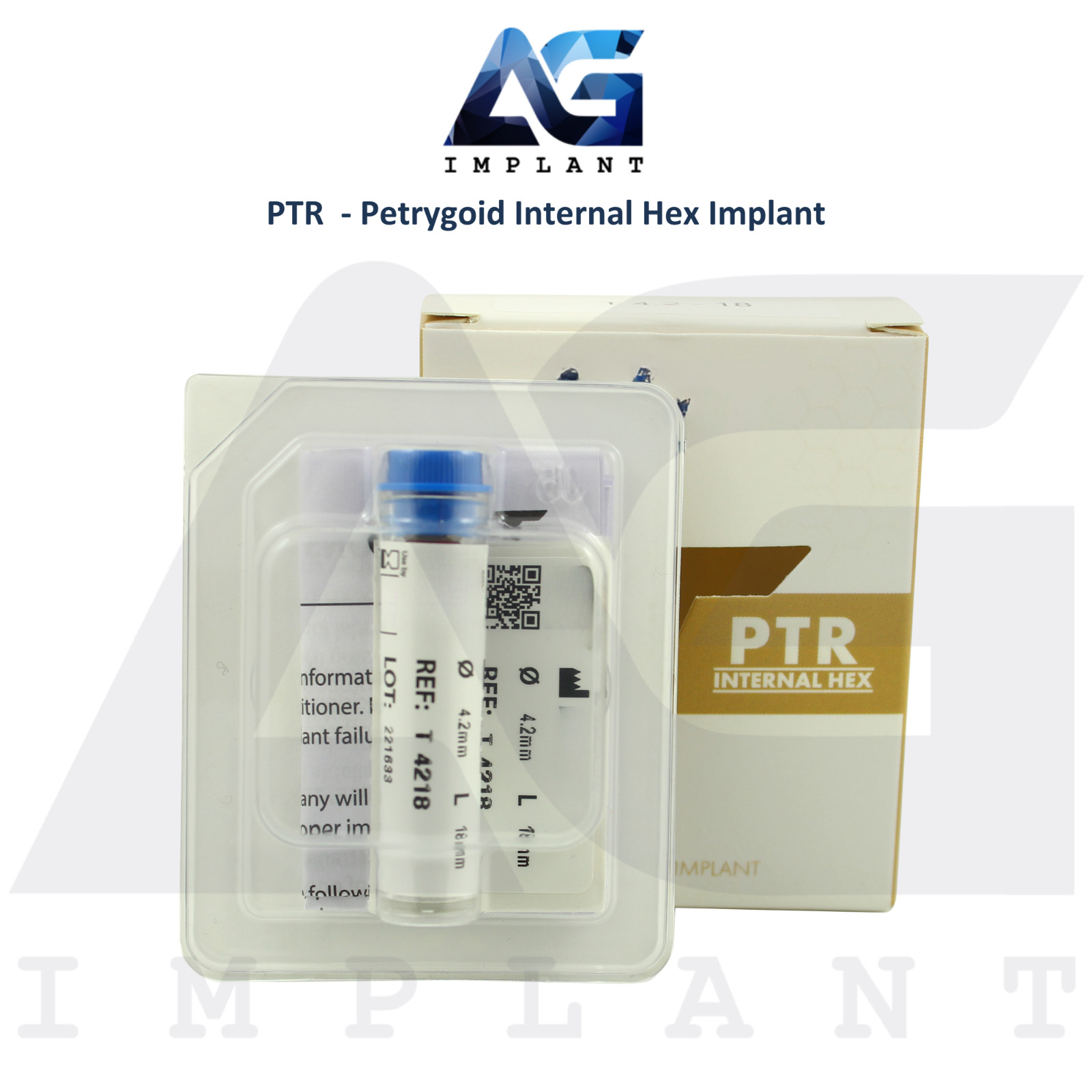 5 PTR – Petrygoid Int Hex Dental Fixture 2.42mm Connection System Ø4.2mm RBM