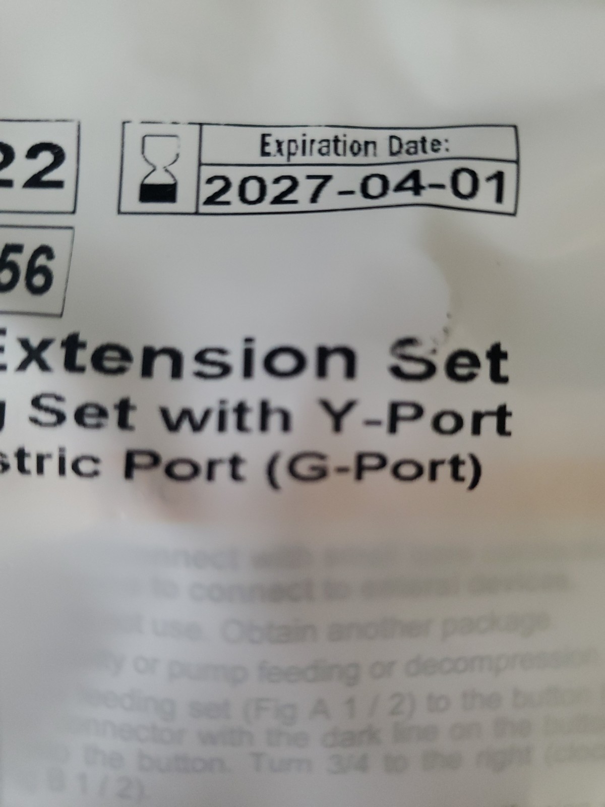 AMT Mini Enteral Extension Set Dual ENFit Y-Port 6-1222-ISOSAF LOT OF 23
