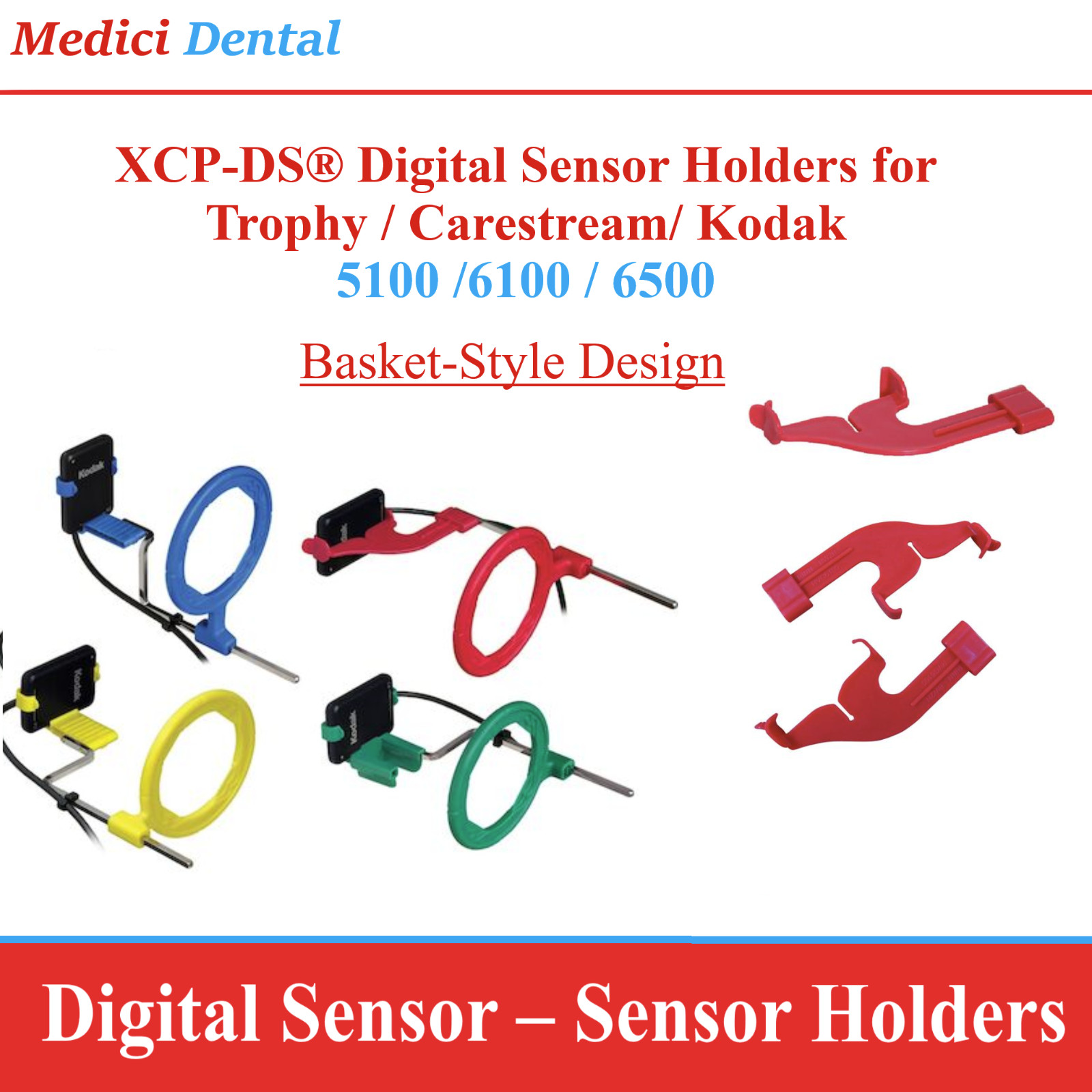 Dental X-Ray XCP-DS Digital Sensor Holders For Carestream Kodak 5100, 6100, 6500