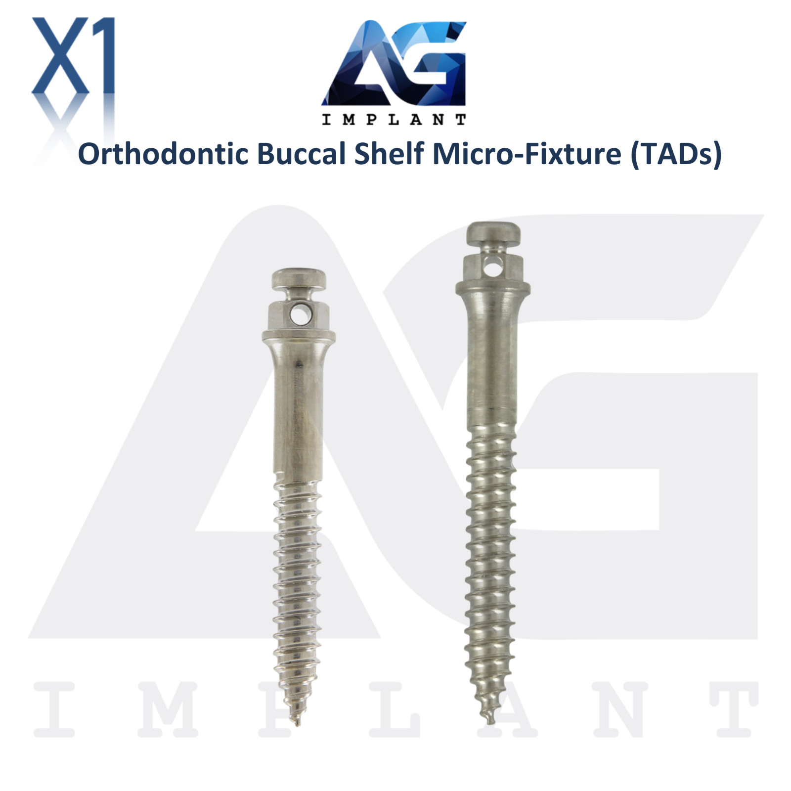 Dental Buccal Shelf Orthodontic Micro Fixture Screws Titanium Ortho TADs Ø2mm