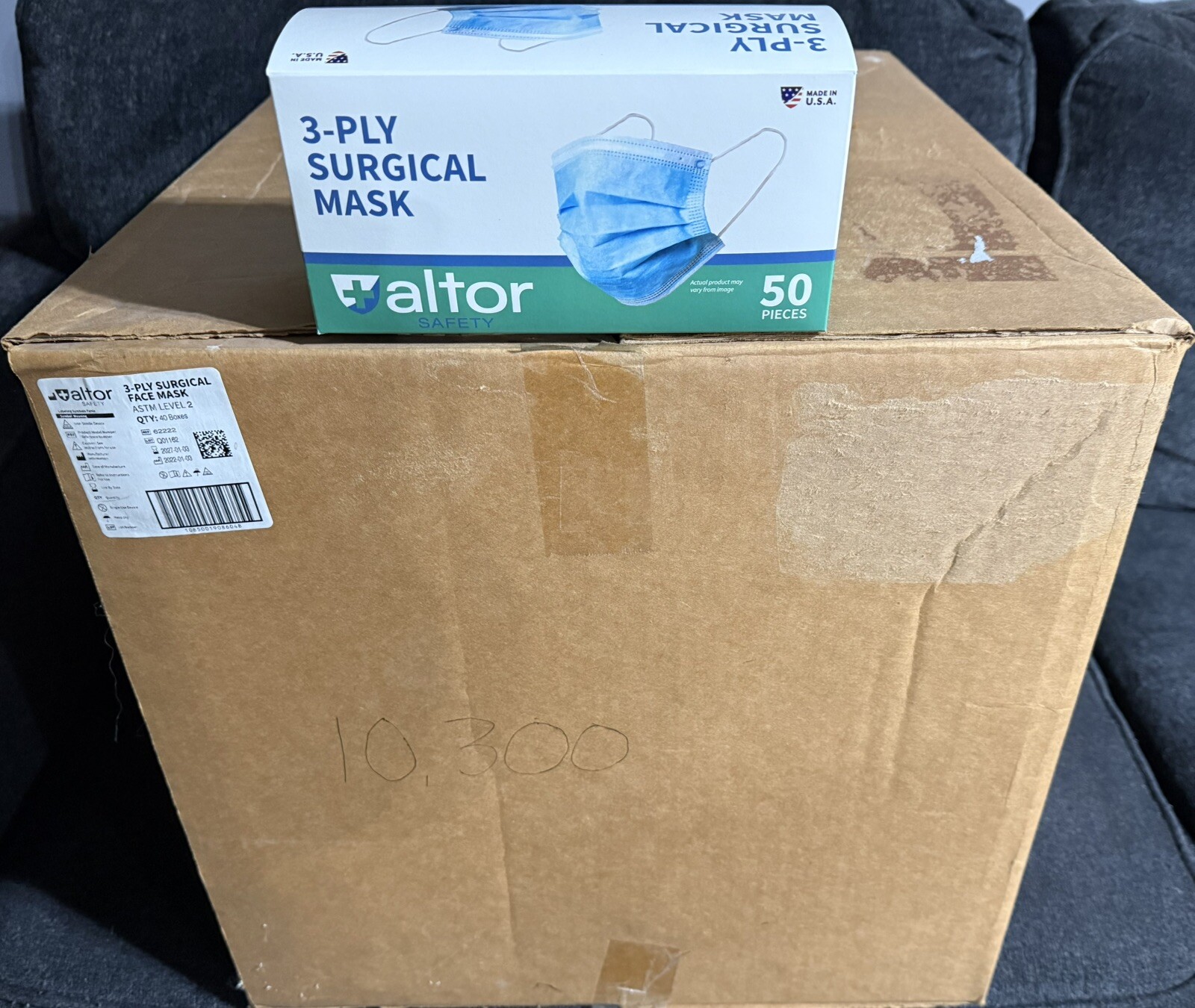 2000 Pcs ALTOR 3PLY SURGICAL DISPOSABLE MASKS 99% BFE LEVEL 2 FDA Approved -USA