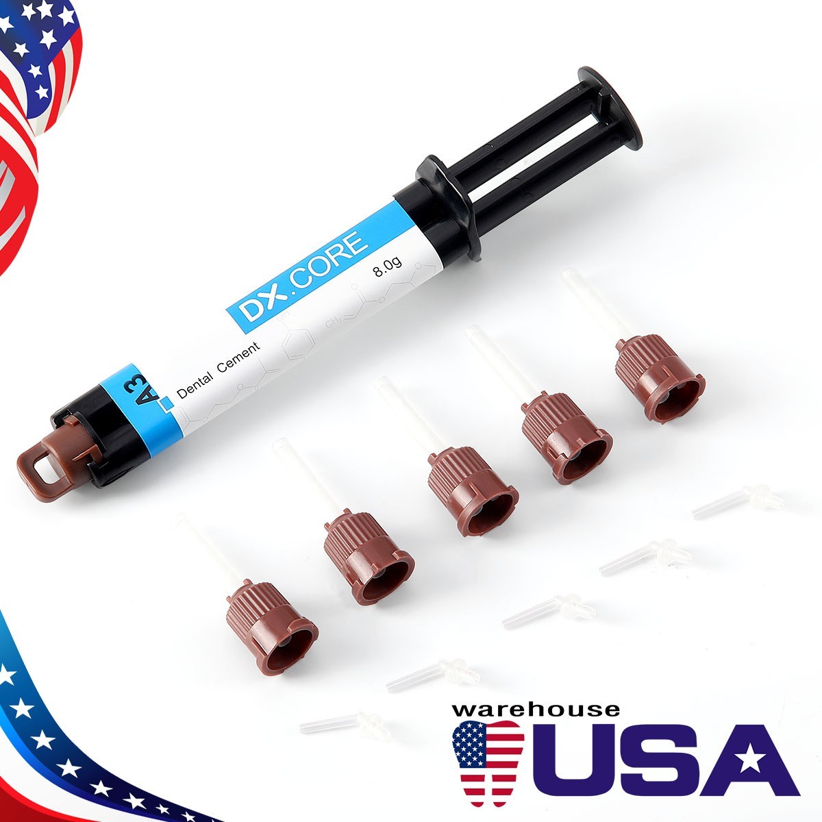 DX.CORE Dental Dentex Dual light and self Cured Composite Resin A3 /A2