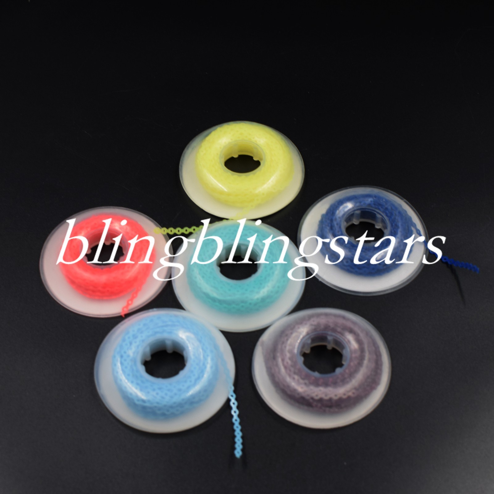 Dental Orthodontic Elastic Ultra Power Chain Rubber Band Long/Short/Continuous