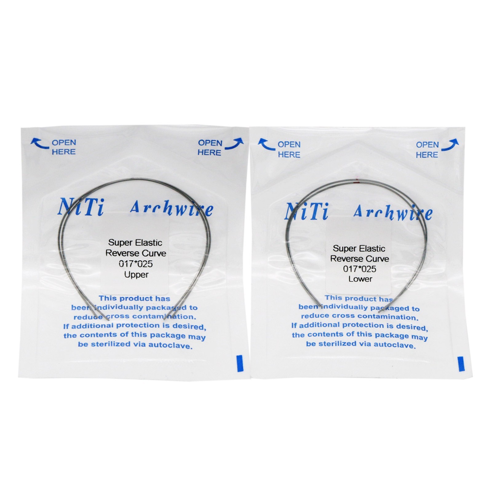 USDental Orthodontic Reverse Curve Arch Wire Super Elastic Niti Round Rect Wires