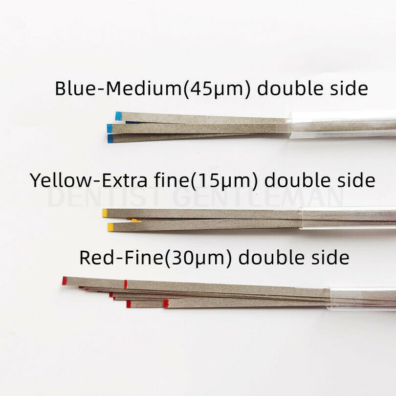 Mix Colors Dental Stainless Steel Polishing Finishing Strips Diamond Side Sands