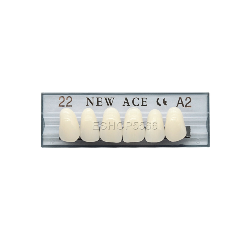 168pcs/6sets Dental Denture Acrylic Resin Full Set Teeth Upper + Lower Shade A2
