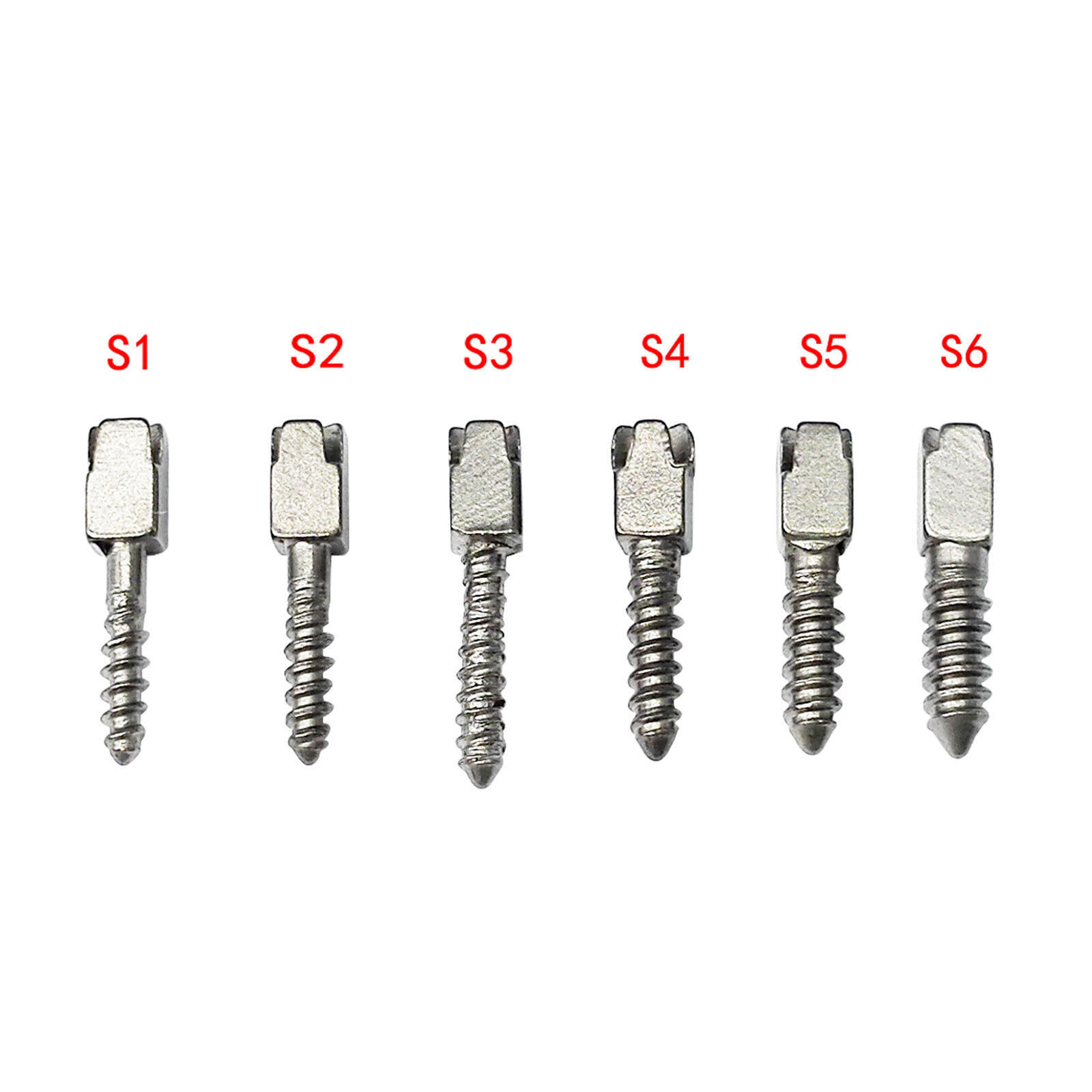30 Pcs Dental All Size Pure Titanium Assorted Conical Screw Posts Root Canal Pin