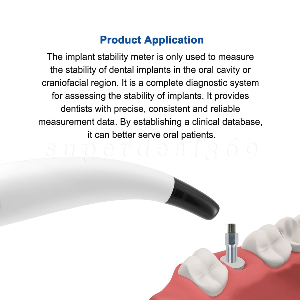 Dental ISQ Osseointegration Implant Stability Meter Measurement Tester Monitor