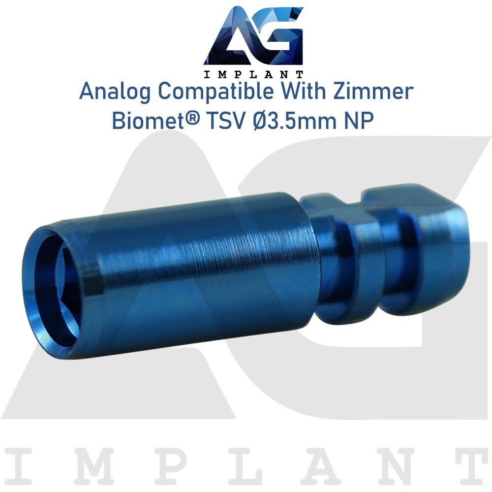 10x Titanium Dental Fixture Analog Compatible Zimmer Biomet® Int Hex 2.5mm