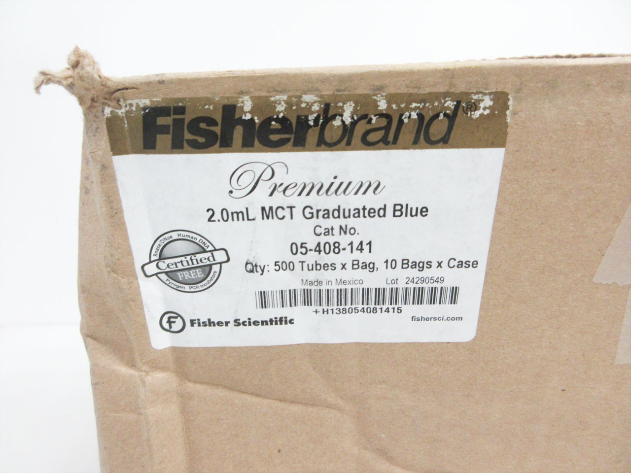CASE (5000) FISHERBRAND 05-408-141 MICROCENTRIFUGE TUBE 2.0mL CENTRIFUGE MCT
