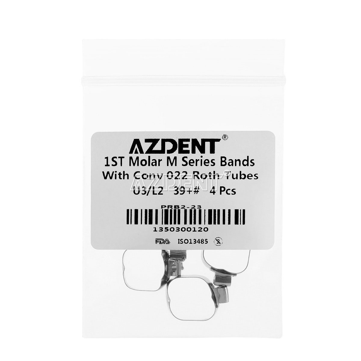 AZDENT Dental Ortho Bands Buccal Tube 1st Molar Roth.022 Prewelded 35#-40+#