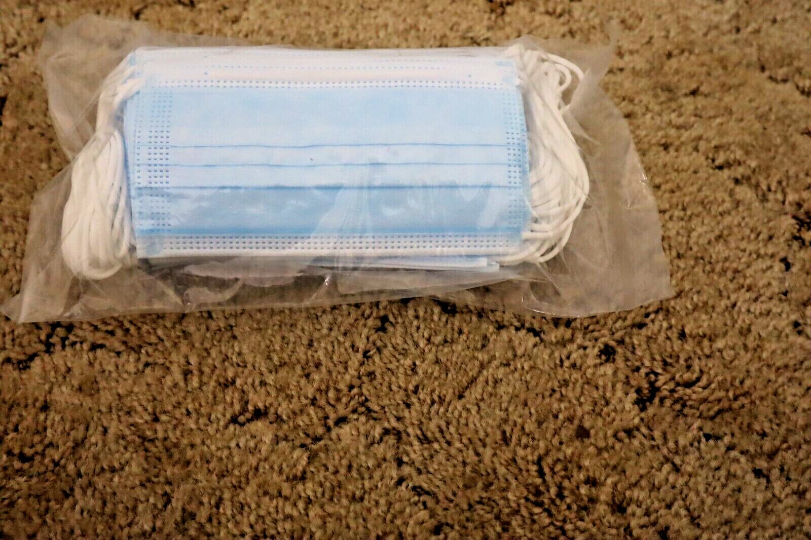 [50/100 PCS] Disposable Face Mask Non Medical Surgical 3-Ply Earloop Mouth Cover