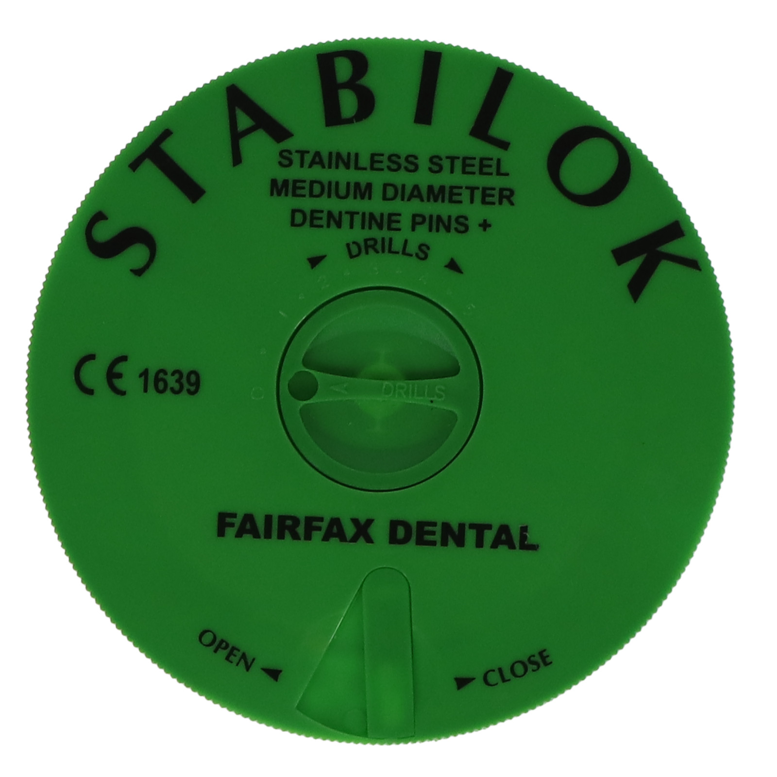 Fairfax Dental 60052 Stabilok Dentine Pins Single Shear Economy Green 100/Pk