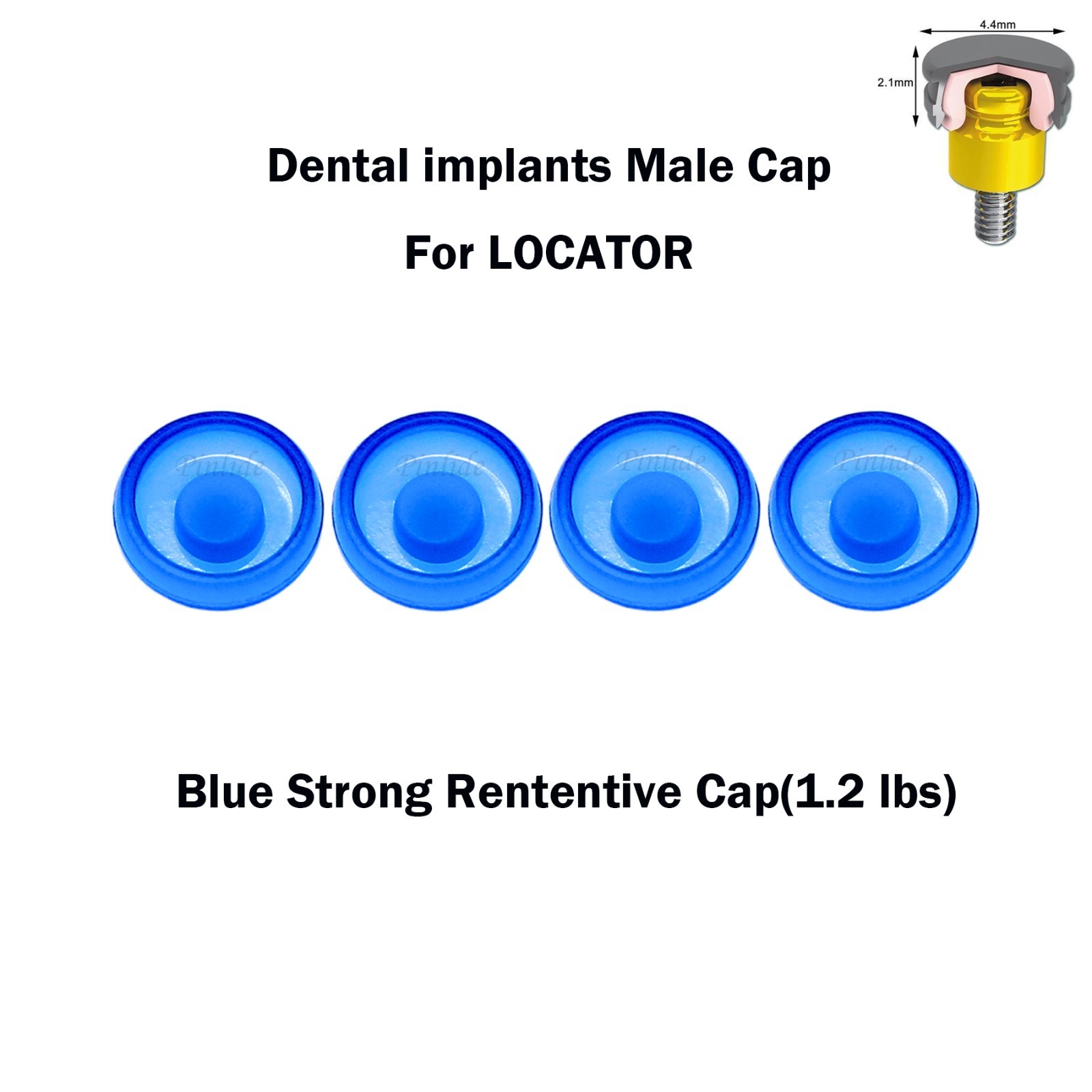 US Dental overdenture Retention Caps Replacement Inserts 1.2Lbs Fit Locator 20Pc