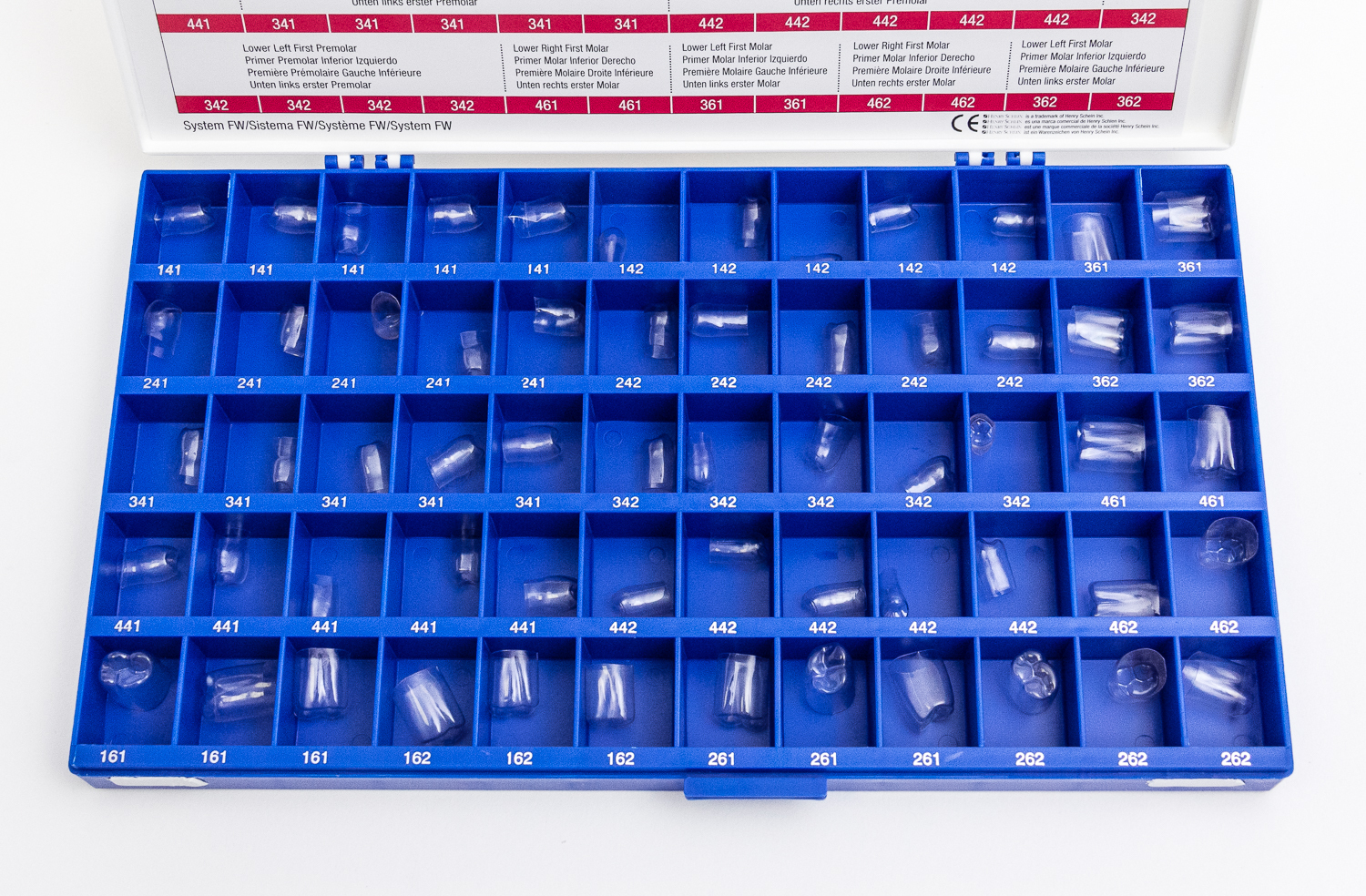 DENTAL TRANSPARENT STRIP OFF CROWNS F POSTERIOR 60PC ADULT KIT DENTAL EMPORIUM