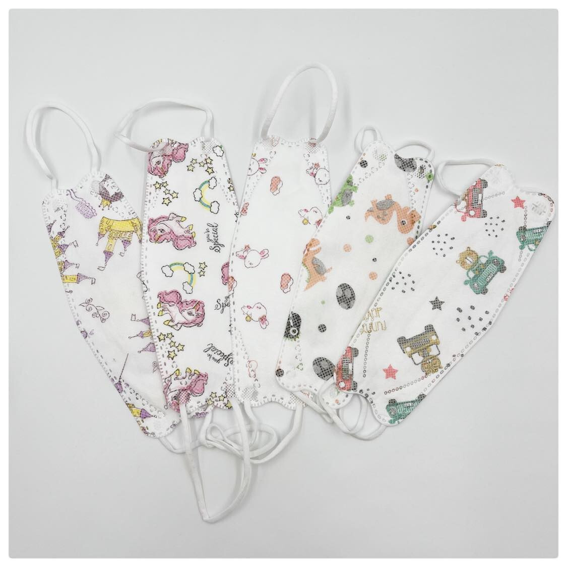 KF94 Breathable Face masks for kids- various fun designs – 10pcs per pack