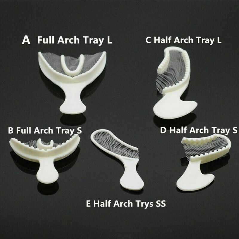 Non Woven Fabric Dental Disposable Mesh Impression Tray Denture Tray – 100Pcs