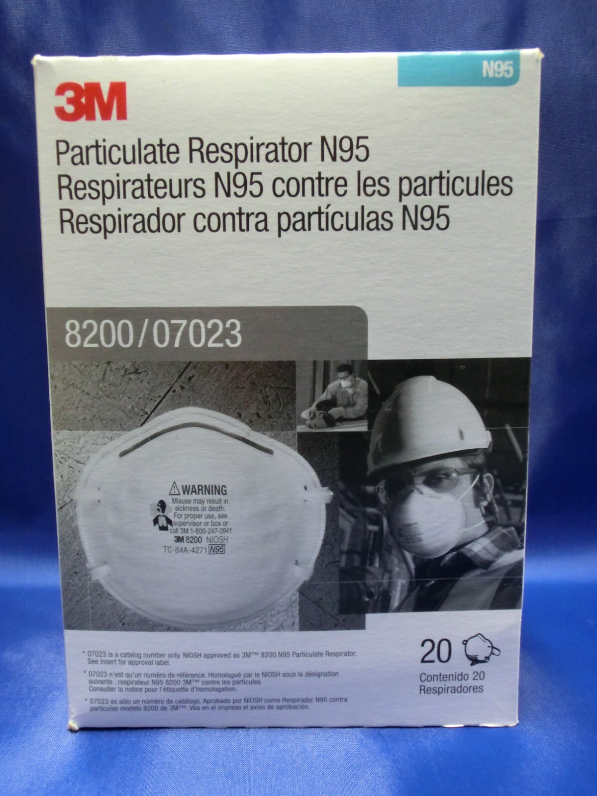 1 CASE of 3M 8200 N95 Particulate Respirator Protective Sanding Grinding Masks